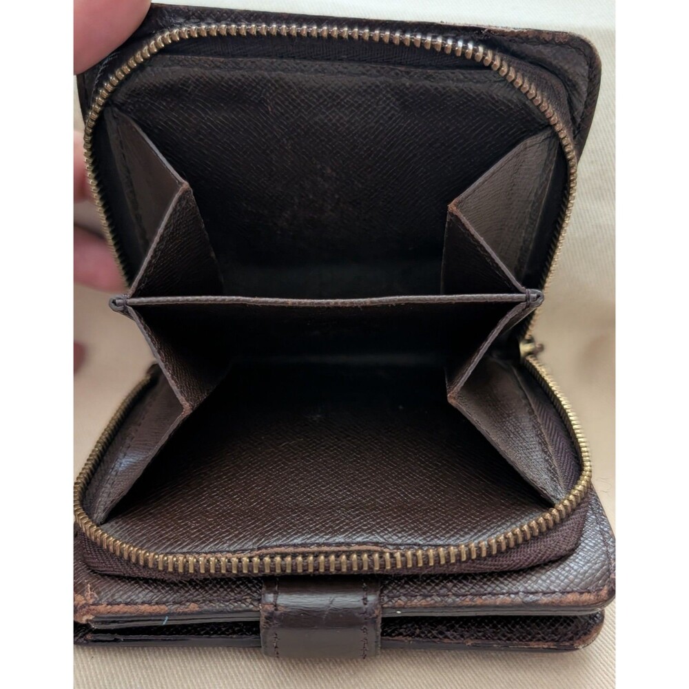 LOUIS VUITTON Wallet Compact Zip Damier Ebene Brown CA0065 - Picture 6 of 8